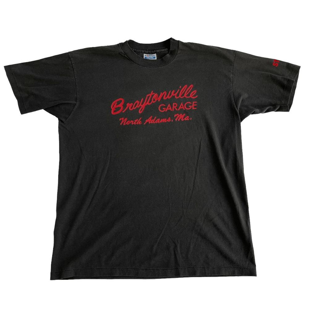 Black Vintage Mechanic T-Shirt Single Stitched